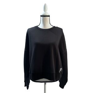 Adidas Women’s Black Graphic Streetwear Pullover Sweatshirt